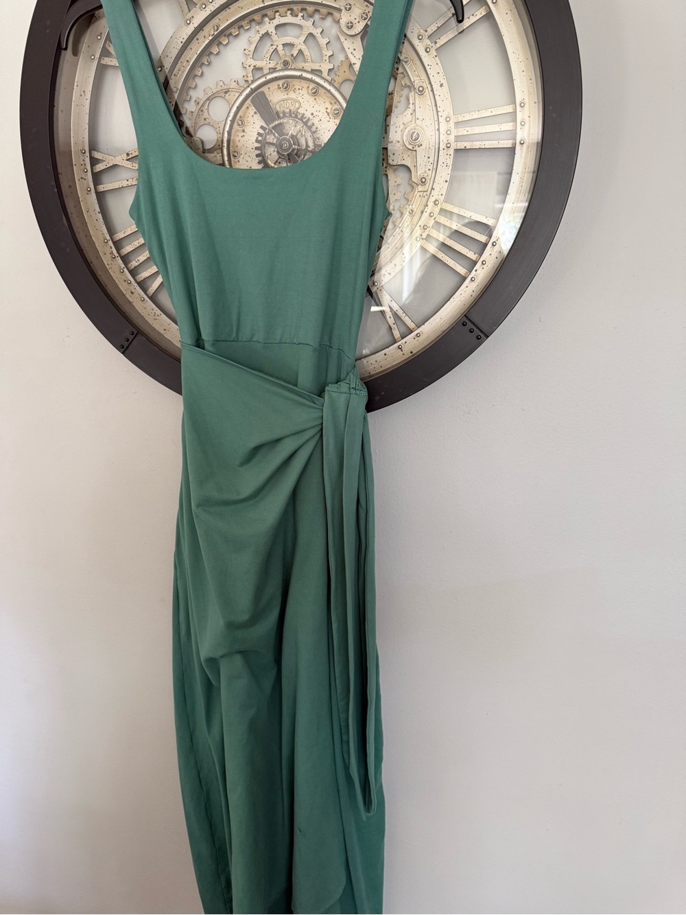 Marshall Green Sleeveless Midi Dress with Side Tie